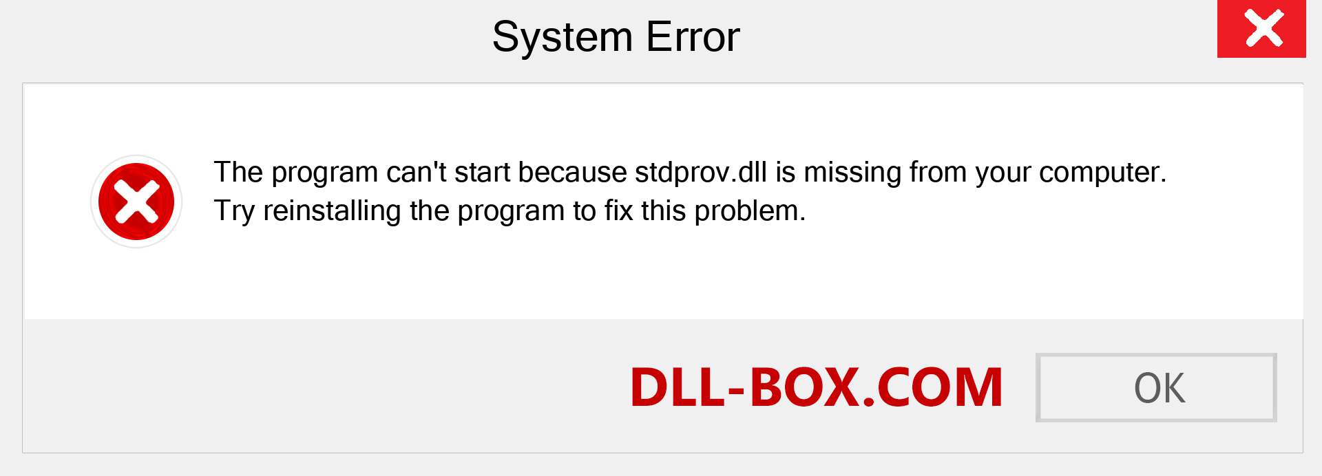  stdprov.dll file is missing?. Download for Windows 7, 8, 10 - Fix  stdprov dll Missing Error on Windows, photos, images