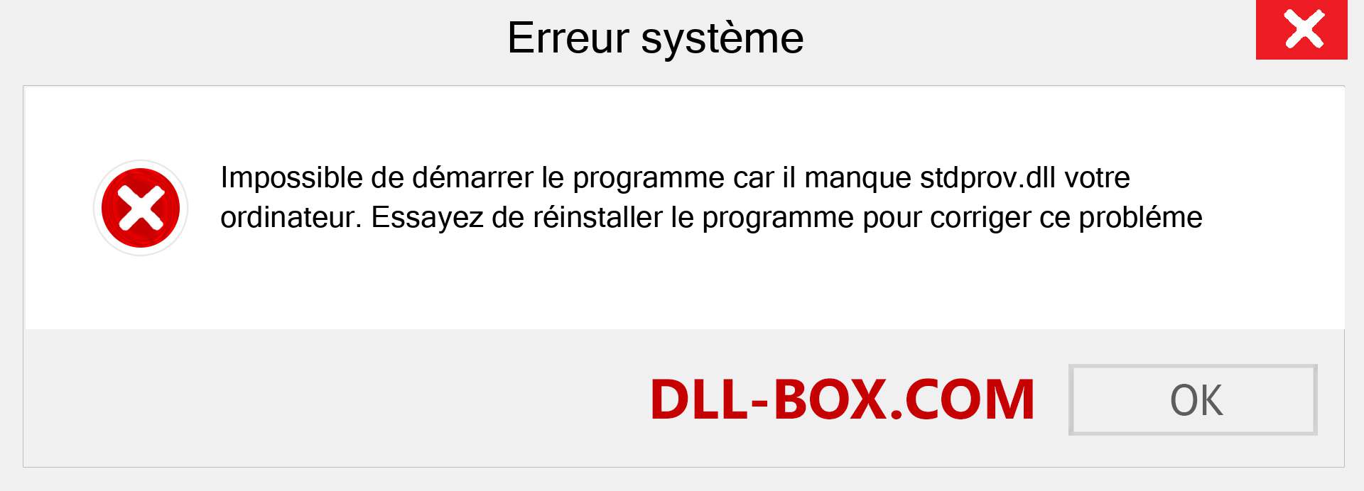 Le fichier stdprov.dll est manquant ?. Télécharger pour Windows 7, 8, 10 - Correction de l'erreur manquante stdprov dll sur Windows, photos, images